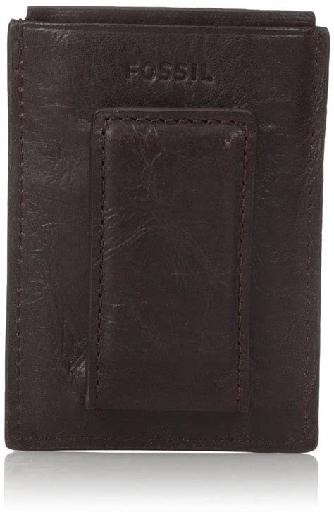 Fossil Men's Leather Minimalist Magnetic Card Case with Money 